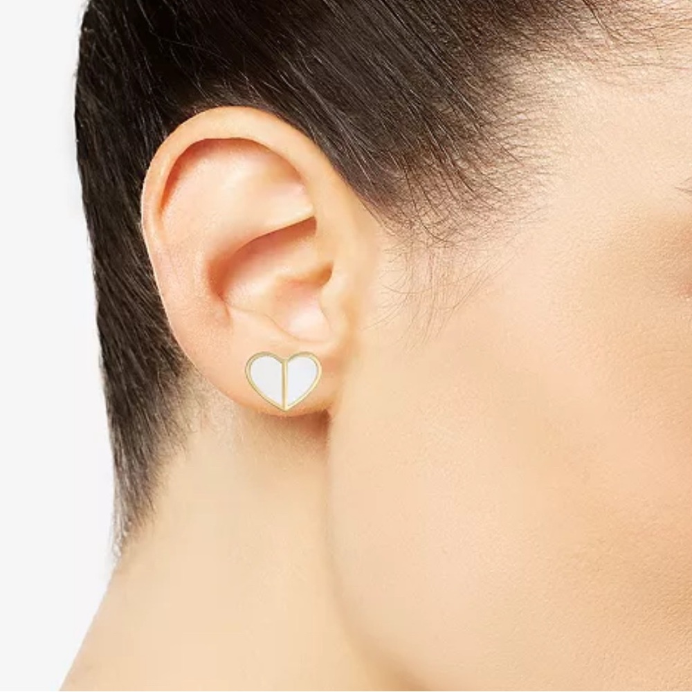 Kate Spade Heritage Spade Heart Stud Earrings - Picture 2 of 3
